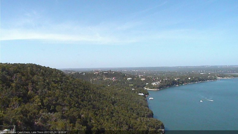 Lake Travis webcam, July 28, 2017 9:50 AM CT
