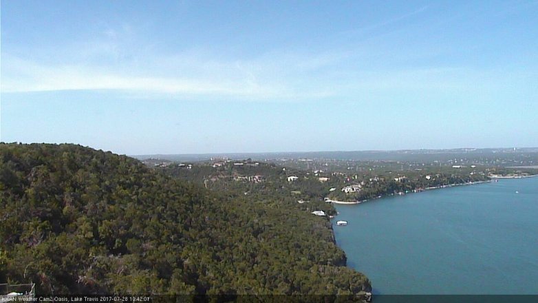 Lake Travis webcam, July 28, 2017 9:55 AM CT