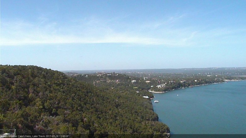 Lake Travis webcam, July 28, 2017 10:25 AM CT