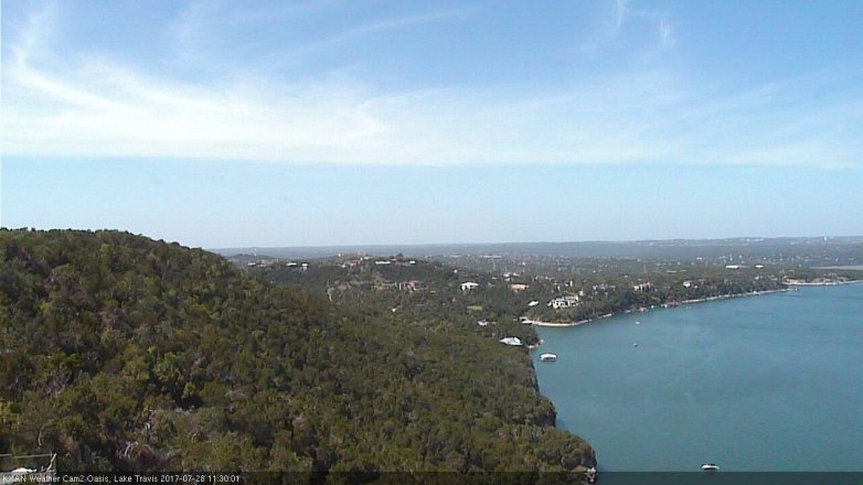 Lake Travis webcam, July 28, 2017 10:35 AM CT