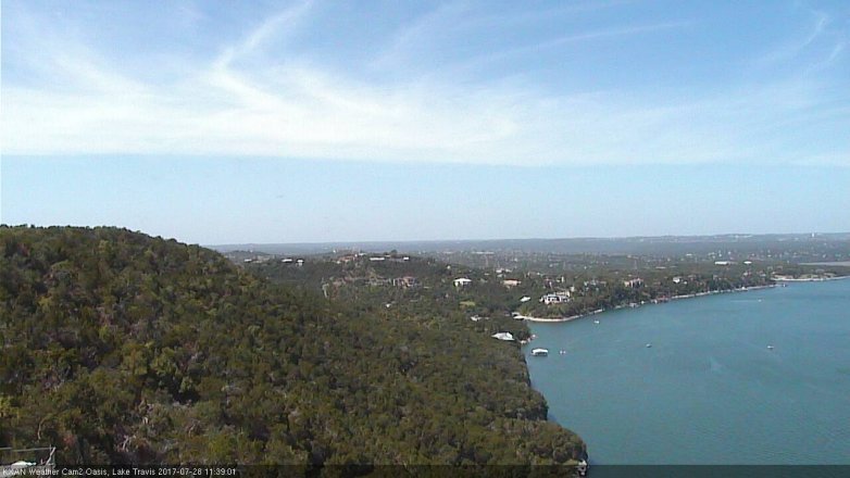 Lake Travis webcam, July 28, 2017 10:50 AM CT
