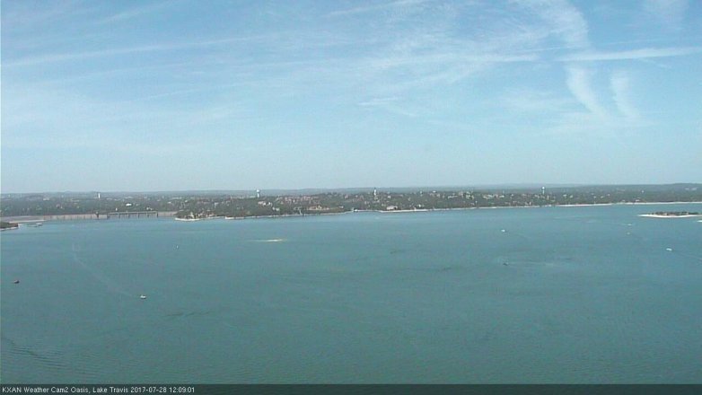 Lake Travis webcam, July 28, 2017 11:25 AM CT
