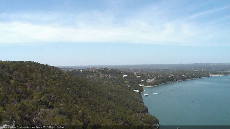 Lake Travis webcam, July 28, 2017 11:30 AM CT