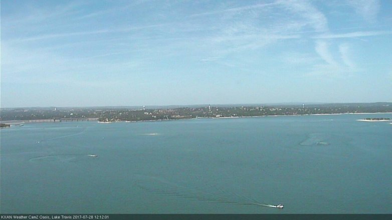 Lake Travis webcam, July 28, 2017 11:35 AM CT