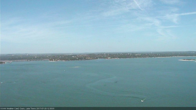 Lake Travis webcam, July 28, 2017 11:50 AM CT