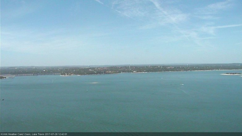 Lake Travis webcam, July 28, 2017 12:05 PM CT