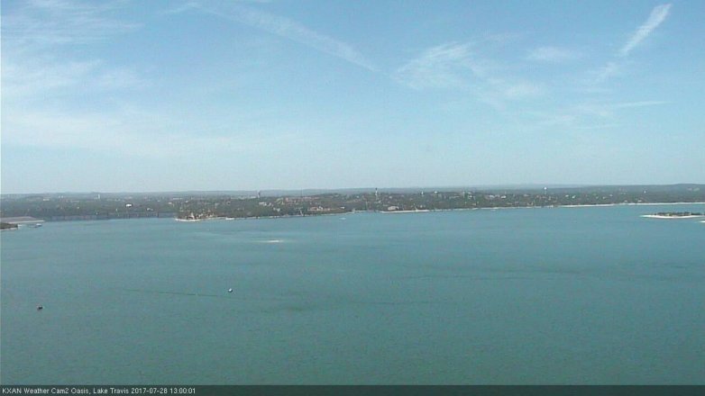 Lake Travis webcam, July 28, 2017 12:10 PM CT