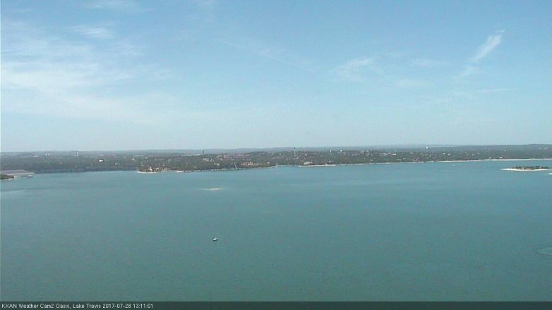 Lake Travis webcam, July 28, 2017 12:35 PM CT