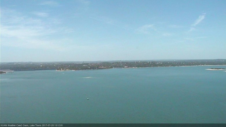 Lake Travis webcam, July 28, 2017 12:40 PM CT