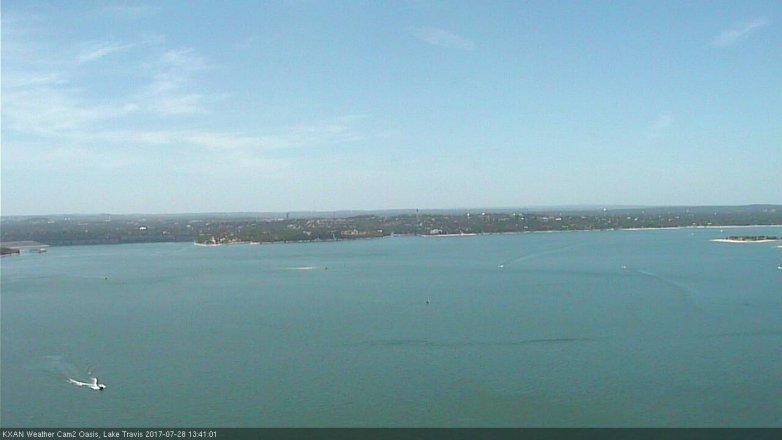 Lake Travis webcam, July 28, 2017 1:05 PM CT