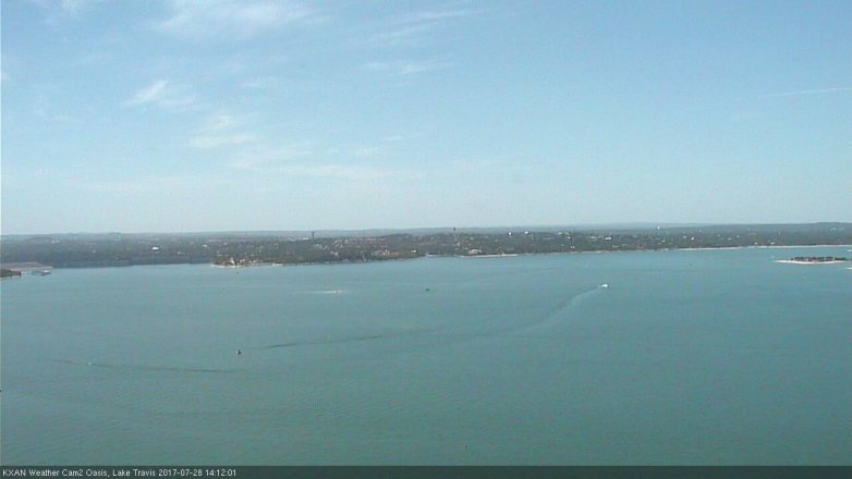 Lake Travis webcam, July 28, 2017 1:40 PM CT