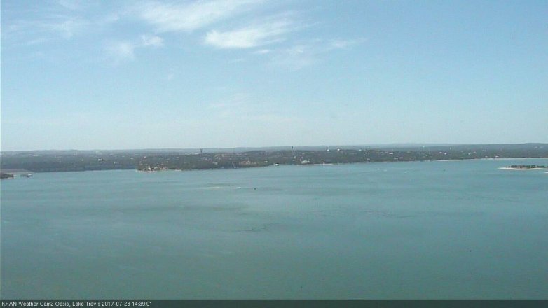 Lake Travis webcam, July 28, 2017 1:55 PM CT