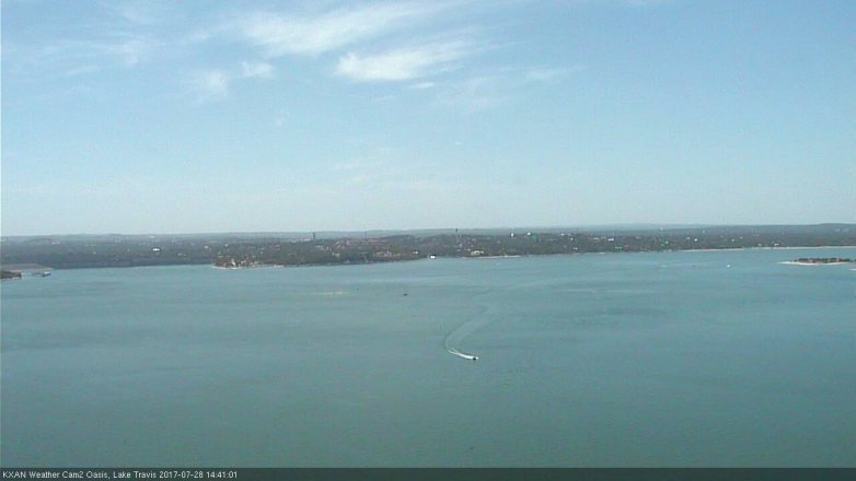 Lake Travis webcam, July 28, 2017 2:05 PM CT
