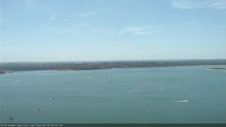 Lake Travis webcam, July 28, 2017 2:15 PM CT