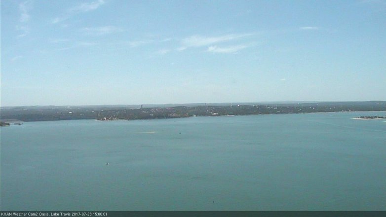 Lake Travis webcam, July 28, 2017 2:20 PM CT