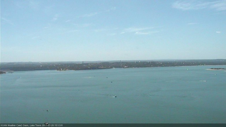 Lake Travis webcam, July 28, 2017 2:35 PM CT