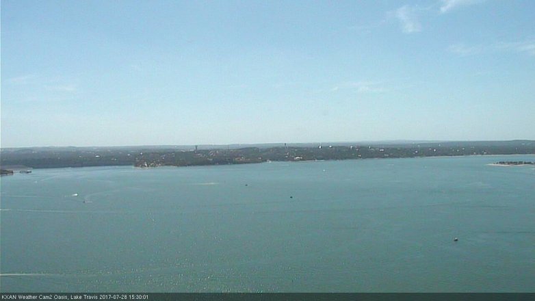 Lake Travis webcam, July 28, 2017 3:00 PM CT