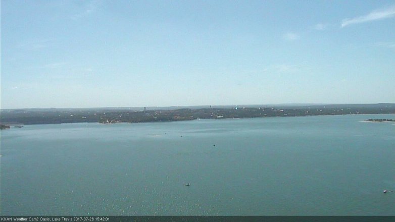 Lake Travis webcam, July 28, 2017 3:05 PM CT