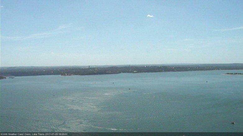 Lake Travis webcam, July 28, 2017 3:15 PM CT