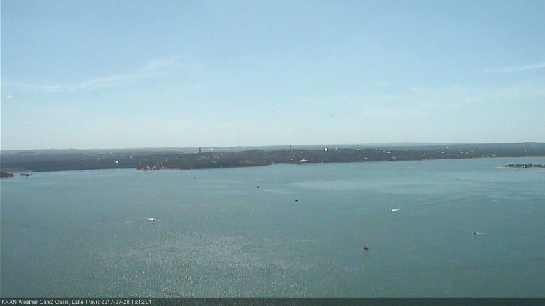 Lake Travis webcam, July 28, 2017 3:35 PM CT