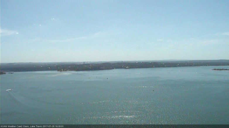 Lake Travis webcam, July 28, 2017 3:45 PM CT
