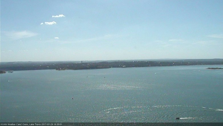 Lake Travis webcam, July 28, 2017 4:00 PM CT