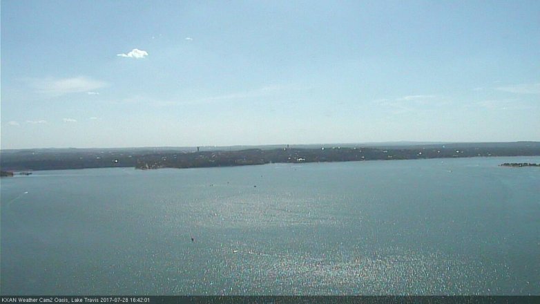Lake Travis webcam, July 28, 2017 4:05 PM CT