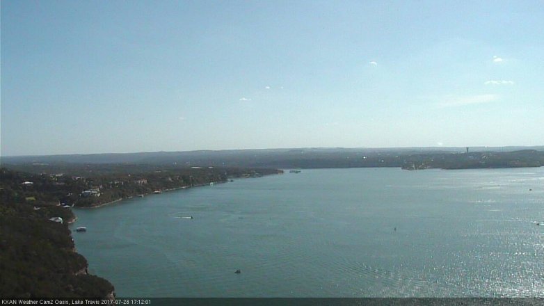 Lake Travis webcam, July 28, 2017 4:30 PM CT