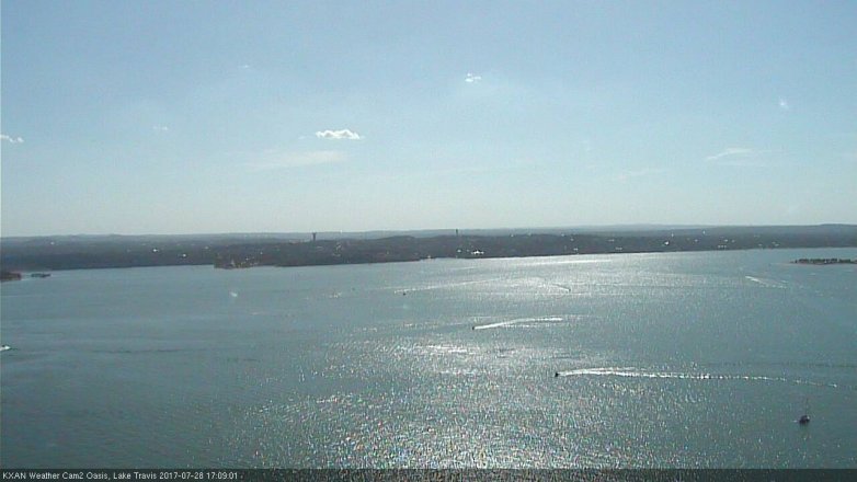 Lake Travis webcam, July 28, 2017 4:40 PM CT