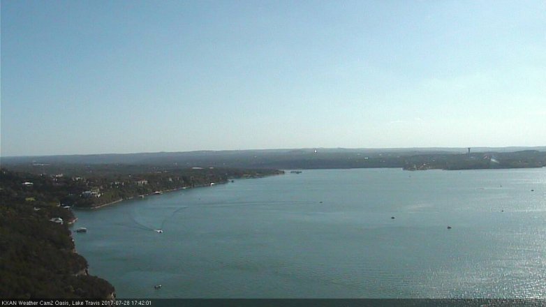 Lake Travis webcam, July 28, 2017 5:10 PM CT
