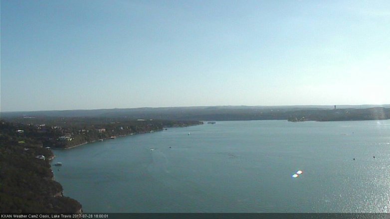 Lake Travis webcam, July 28, 2017 5:30 PM CT