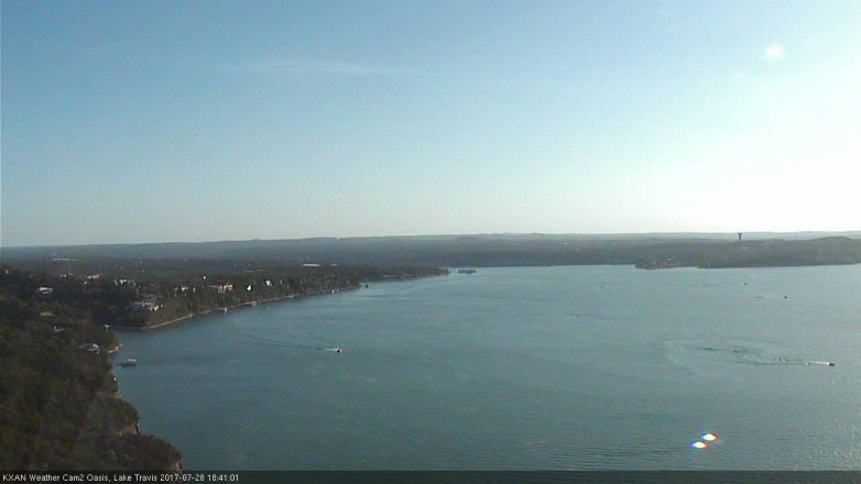 Lake Travis webcam, July 28, 2017 5:45 PM CT