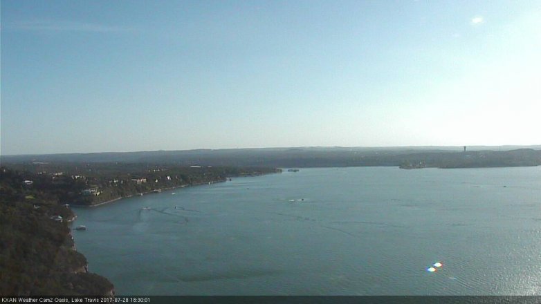 Lake Travis webcam, July 28, 2017 5:50 PM CT