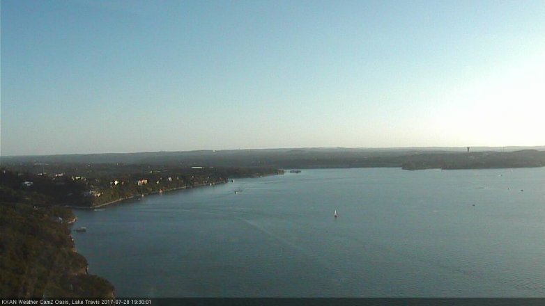 Lake Travis webcam, July 28, 2017 6:35 PM CT