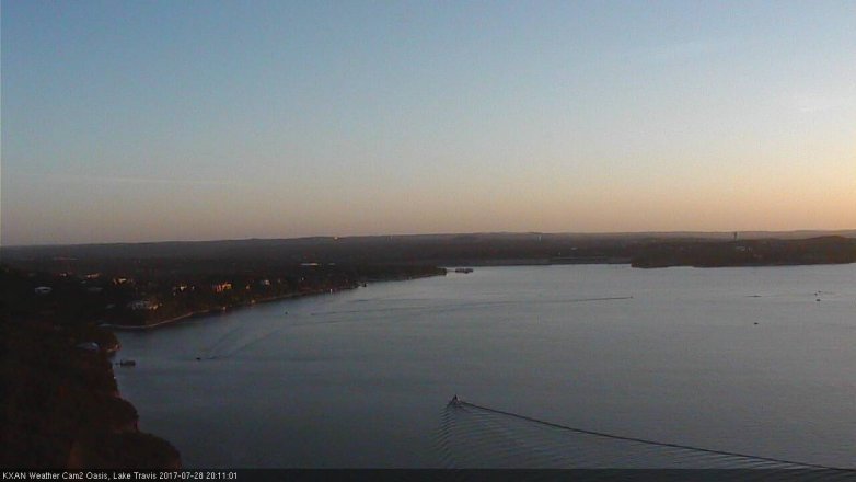 Lake Travis webcam, July 28, 2017 7:20 PM CT