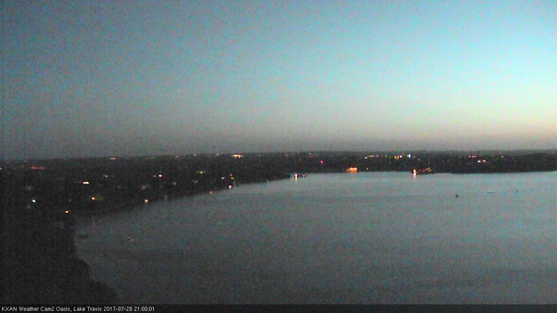 Lake Travis webcam, July 28, 2017 8:10 PM CT