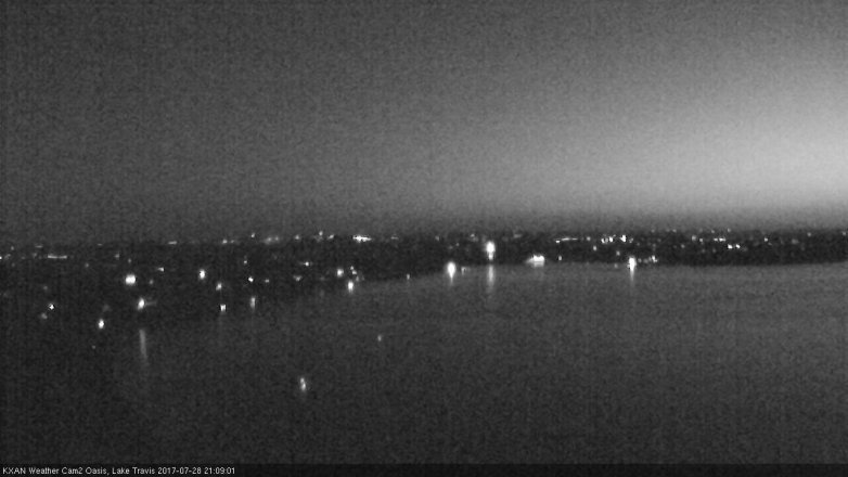 Lake Travis webcam, July 28, 2017 8:15 PM CT