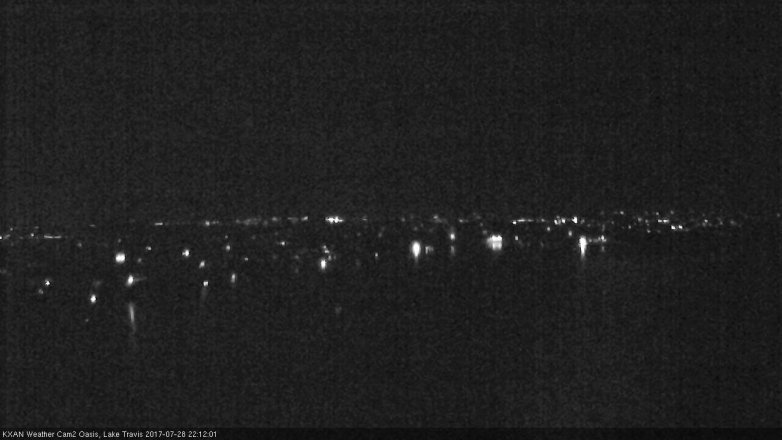 Lake Travis webcam, July 28, 2017 9:30 PM CT