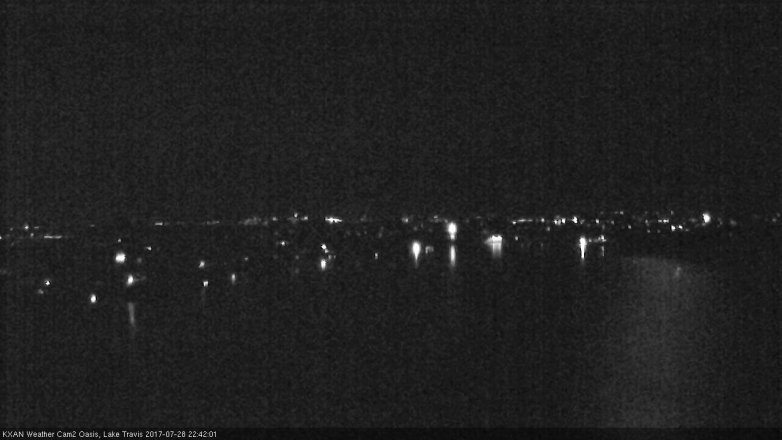 Lake Travis webcam, July 28, 2017 9:50 PM CT