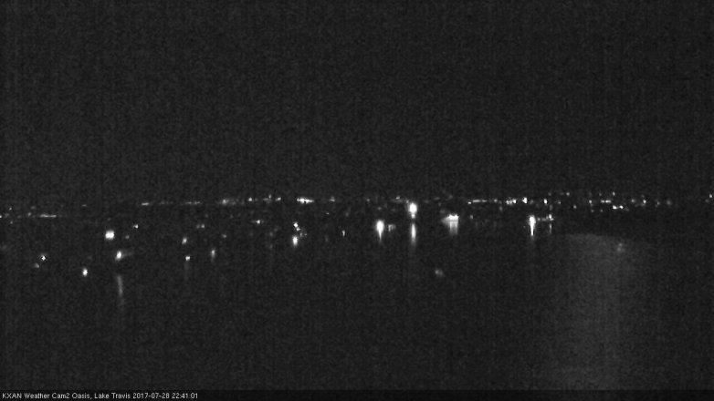 Lake Travis webcam, July 28, 2017 10:00 PM CT