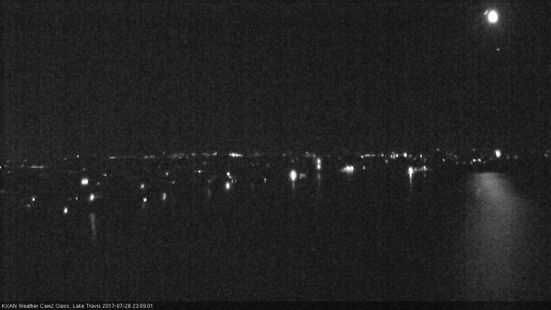 Lake Travis webcam, July 28, 2017 10:15 PM CT