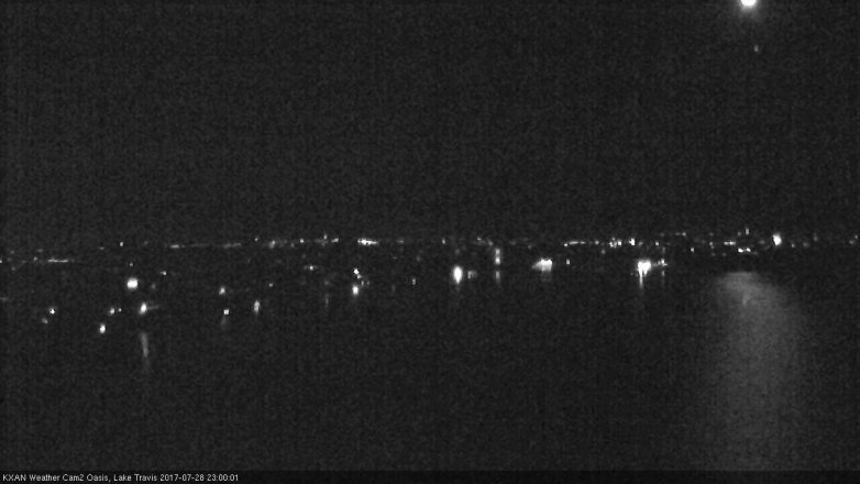 Lake Travis webcam, July 28, 2017 10:25 PM CT