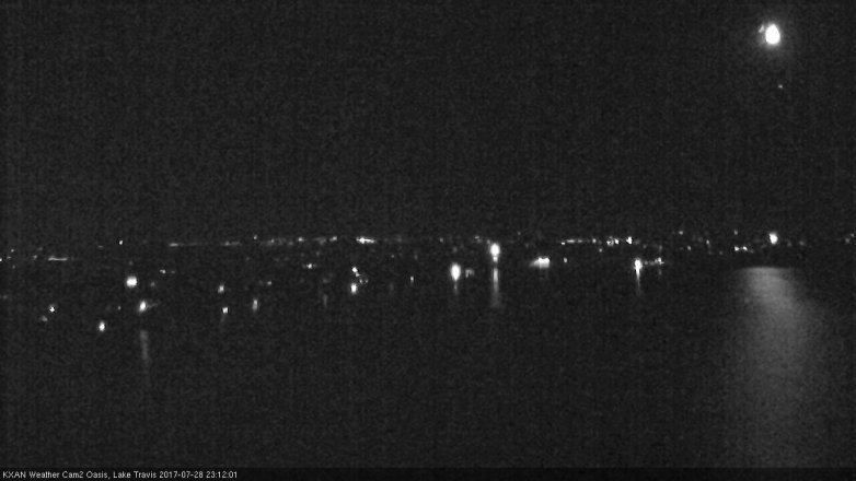 Lake Travis webcam, July 28, 2017 10:40 PM CT