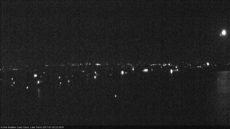 Lake Travis webcam, July 28, 2017 11:00 PM CT