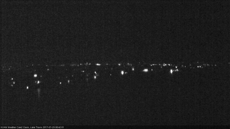 Lake Travis webcam, July 28, 2017 11:55 PM CT