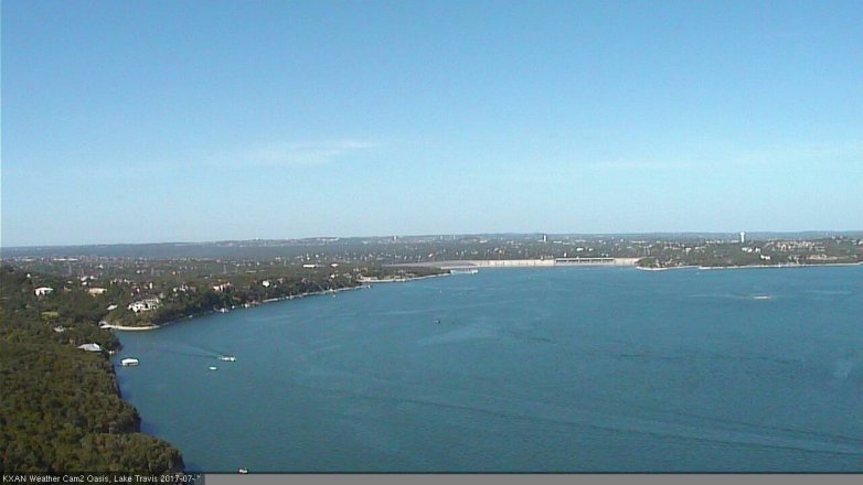 Lake Travis webcam, July 29, 2017 9:35 AM CT