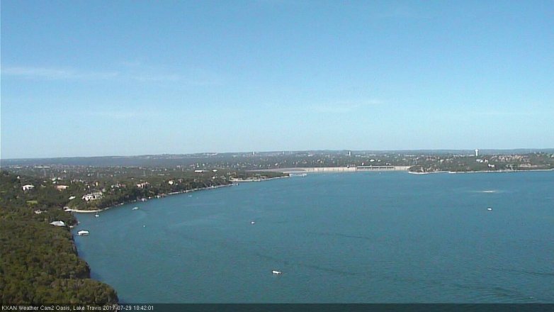 Lake Travis webcam, July 29, 2017 9:45 AM CT