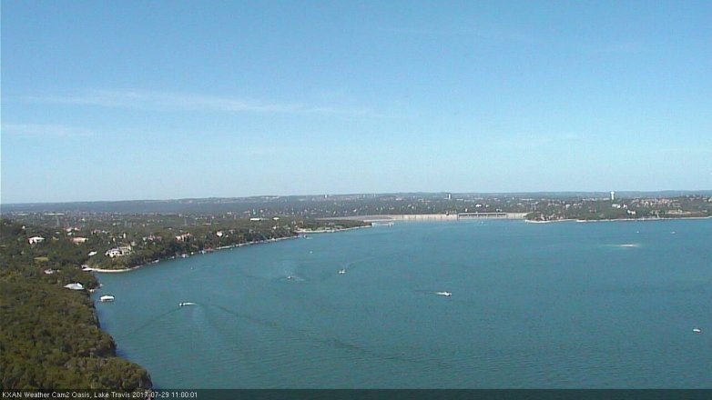 Lake Travis webcam, July 29, 2017 10:15 AM CT