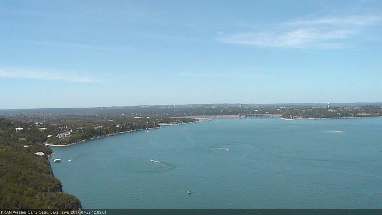 Lake Travis webcam, July 29, 2017 11:20 AM CT