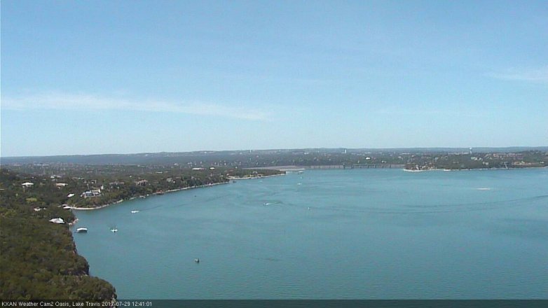 Lake Travis webcam, July 29, 2017 11:55 AM CT